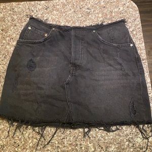 Black jean skirt